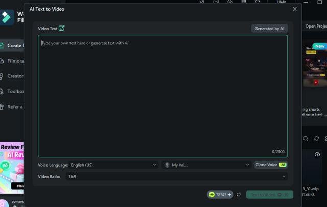 access the idea to video tool