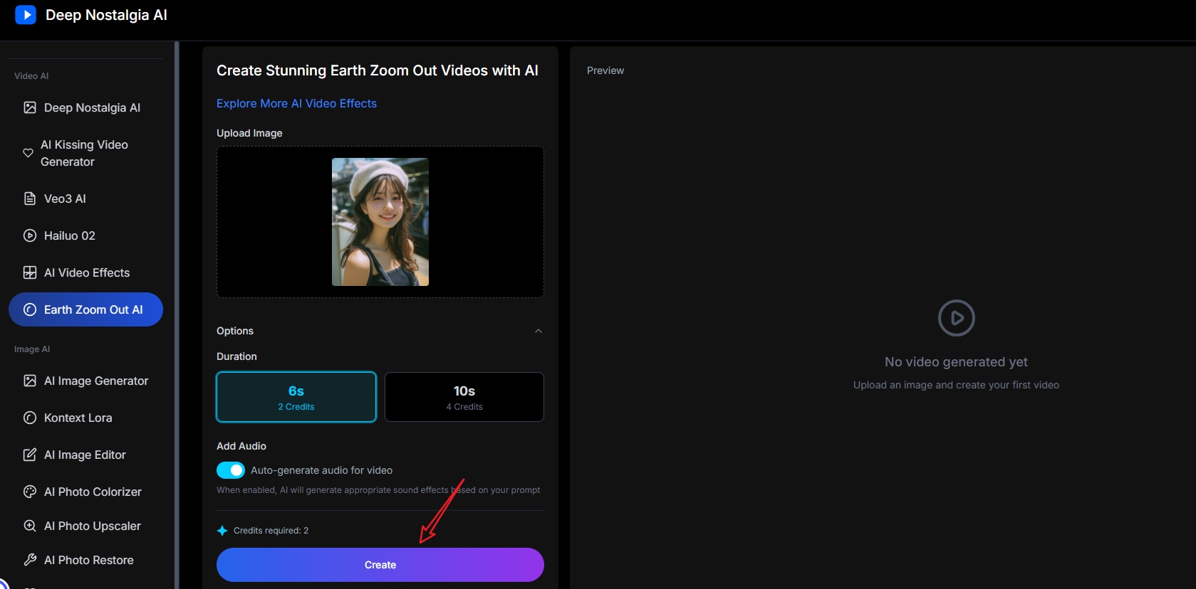 create ai earth zoom out videos