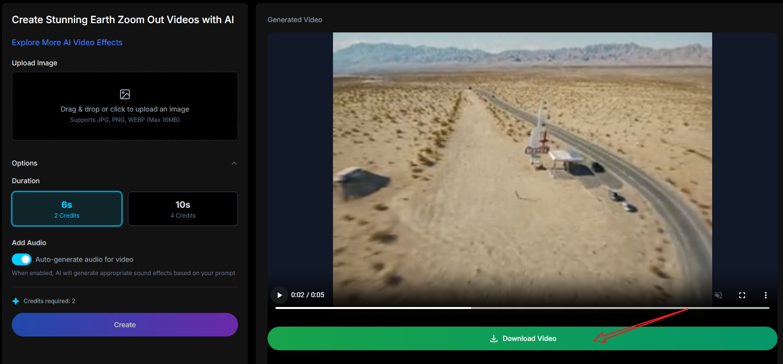 download the ai earth zoom out video