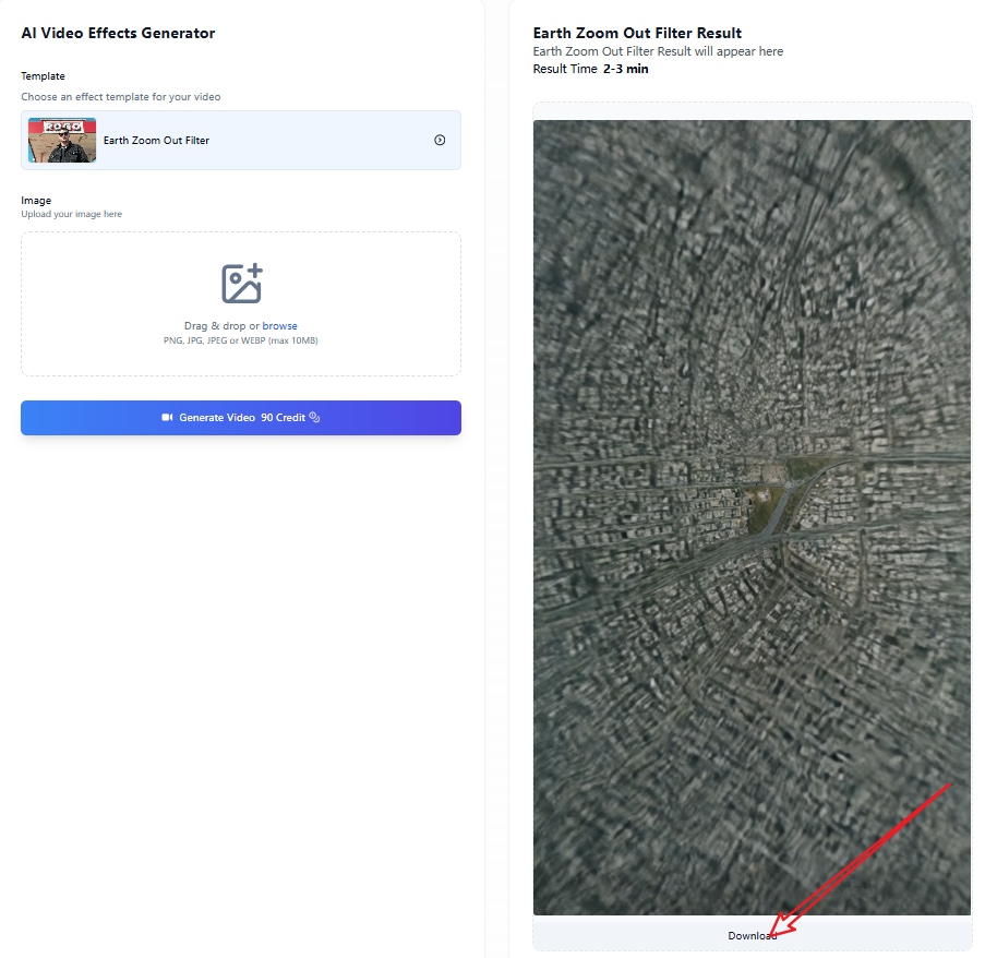 download earth zoom out video generated by flux