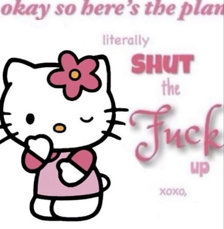 unhinged hello kitty memes