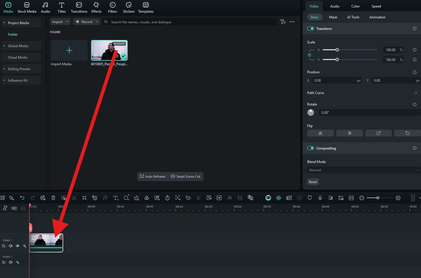 drag files to timeline filmora pc