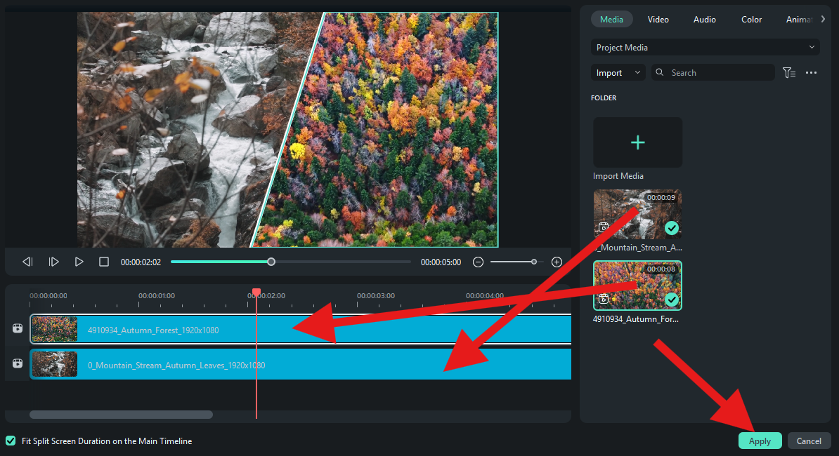 replace template videos with your own