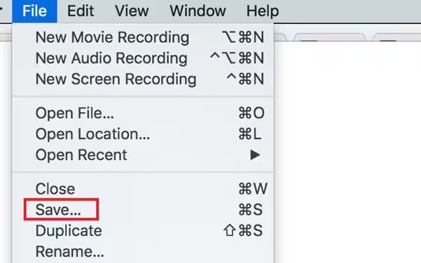save recording quicktime player