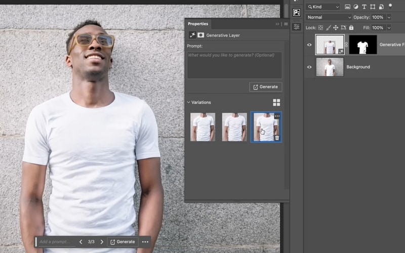generate fill to add texture
