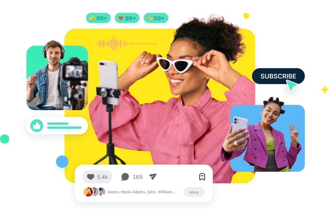 create content with social video maker