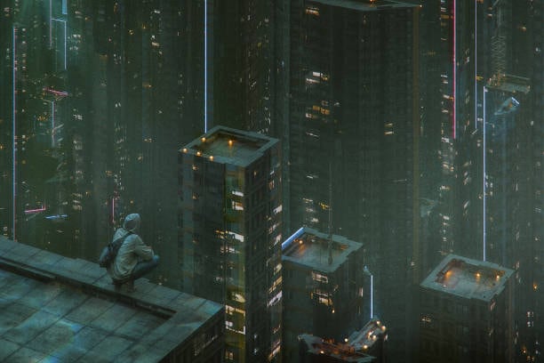 dark and gritty style for cyberpunk filter
