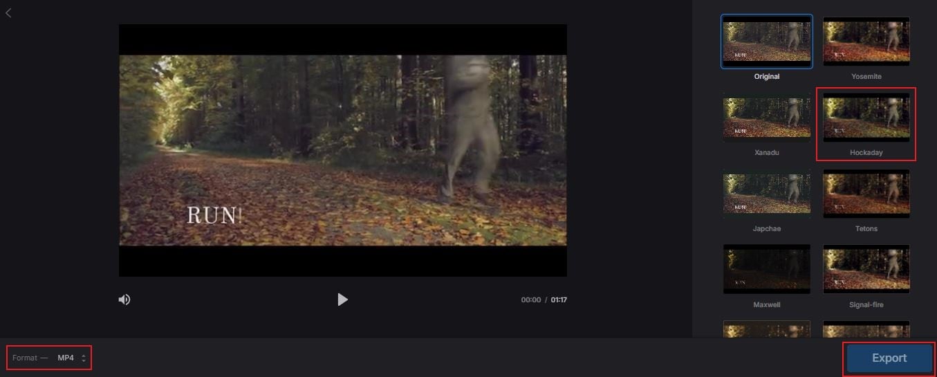 online filter editor