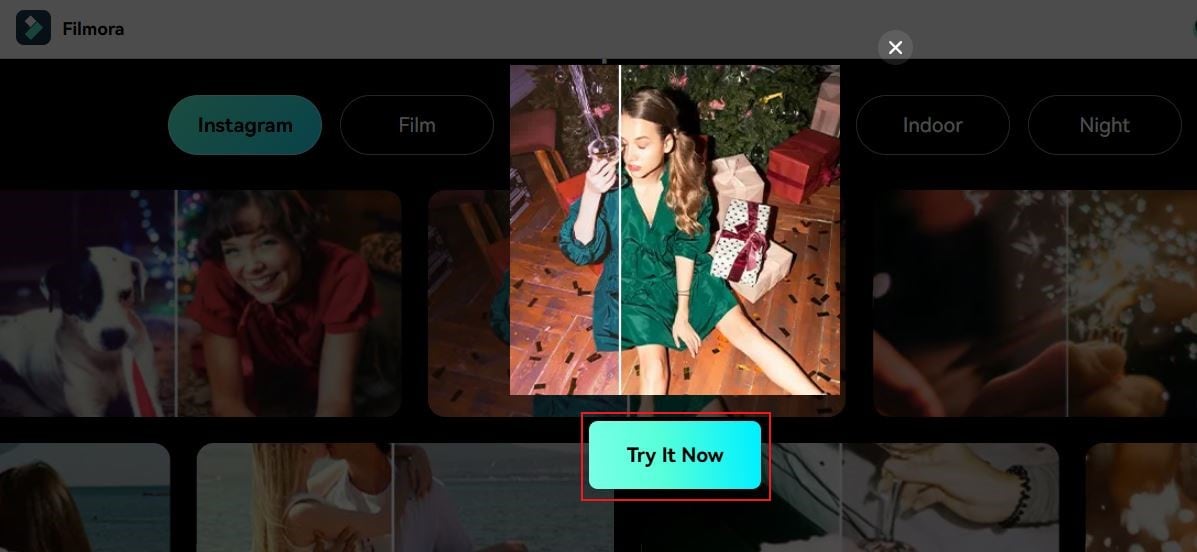 preview filmora filter online