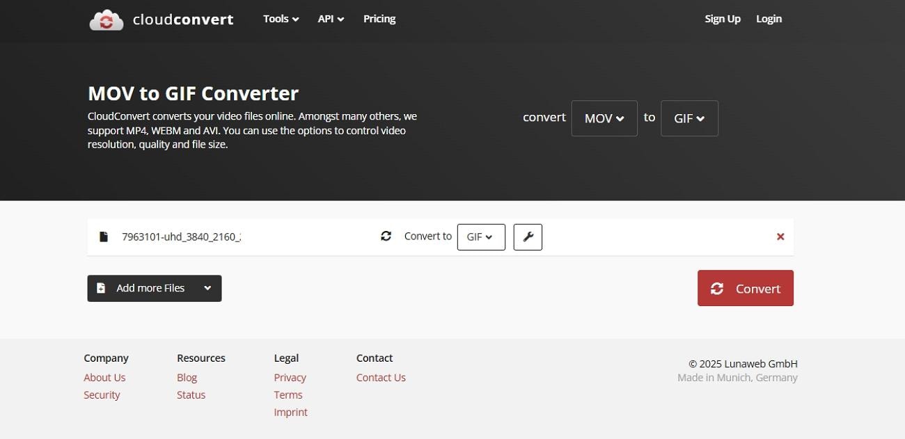 cloudconvert mov to gif converter