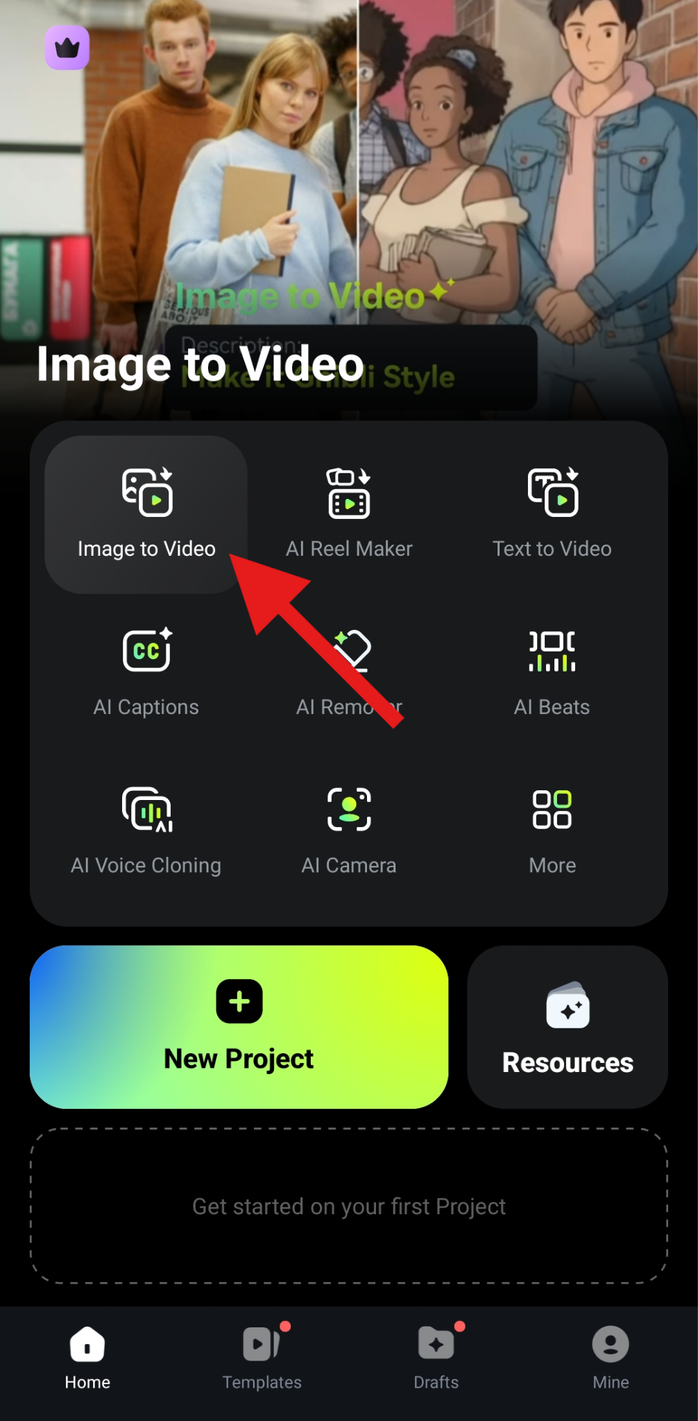 activate image to video filmora mobile