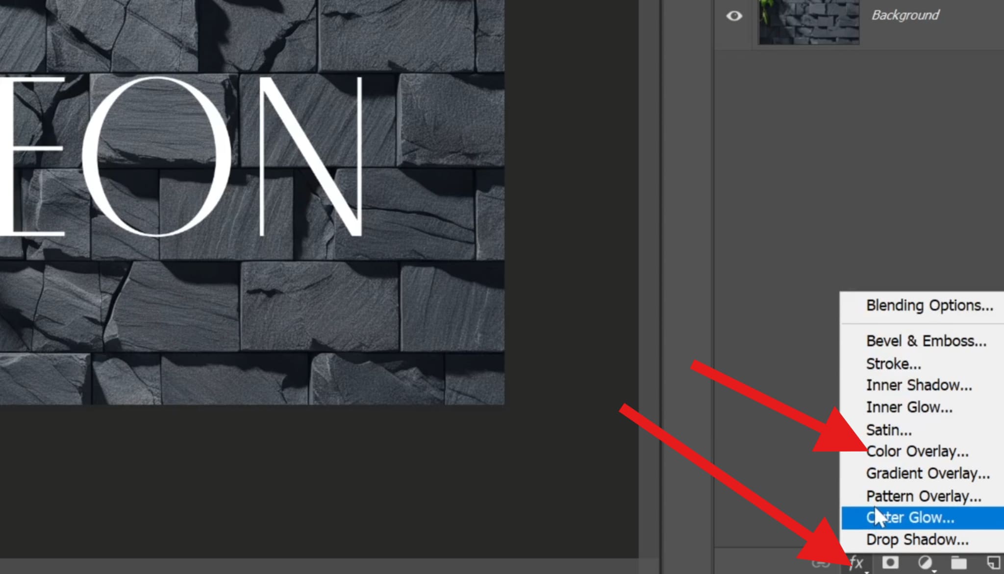 select color overlay feature photoshop pc