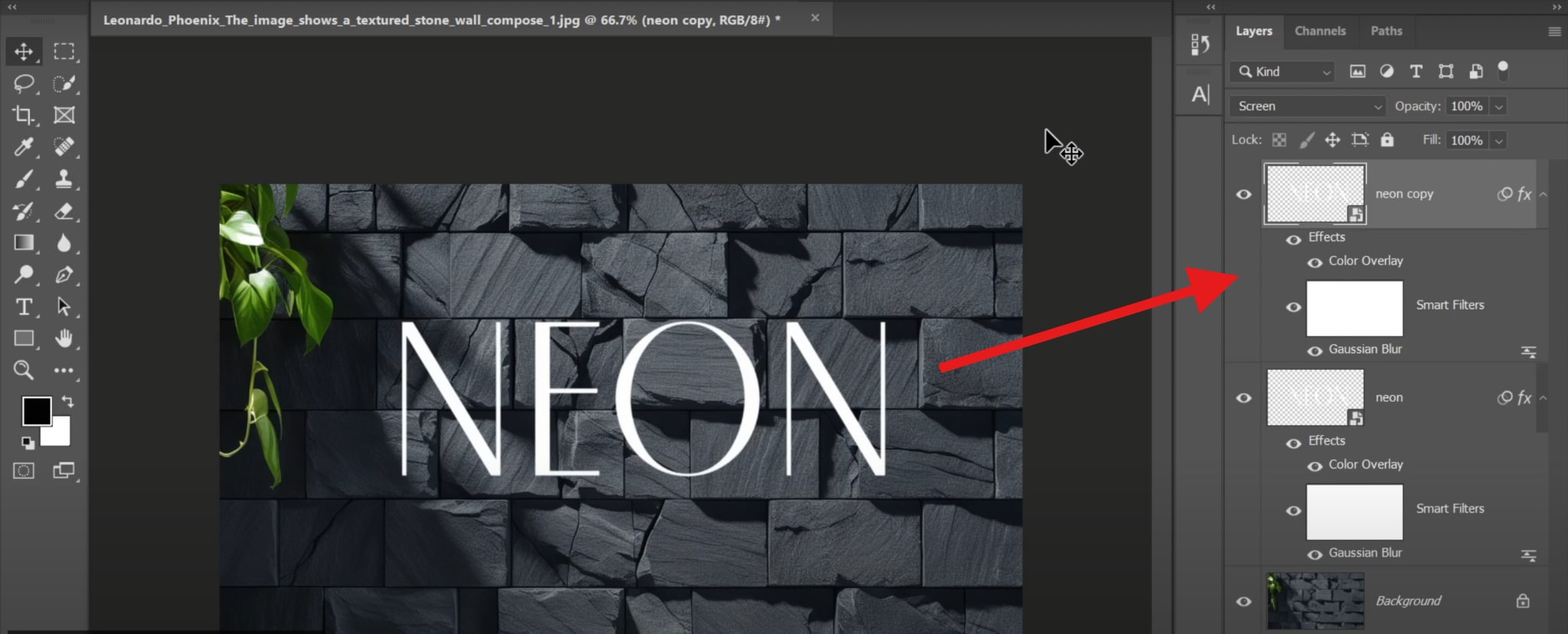 duplicate layers for text glow effect
