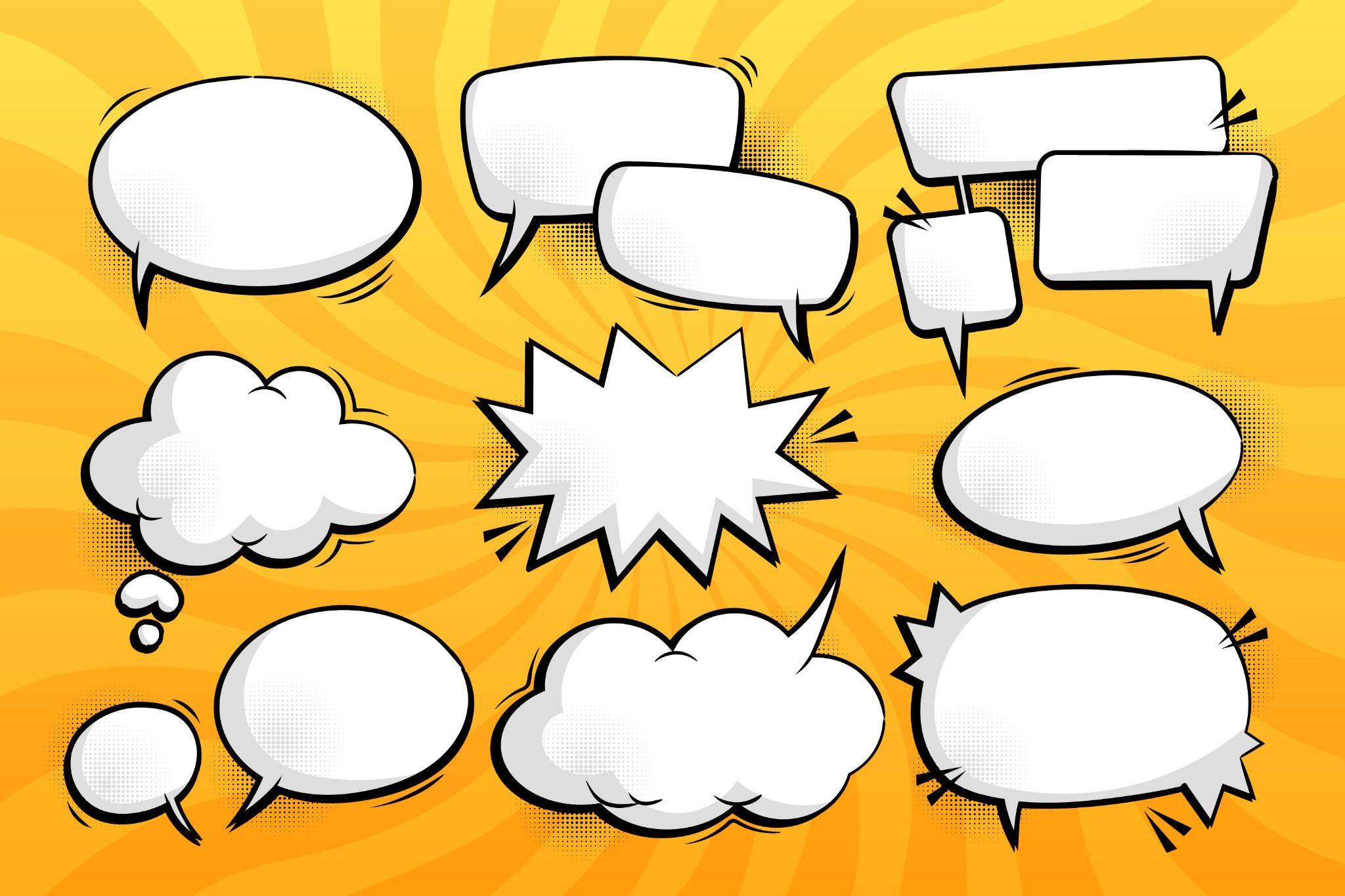 free speech bubble cover photo freepik