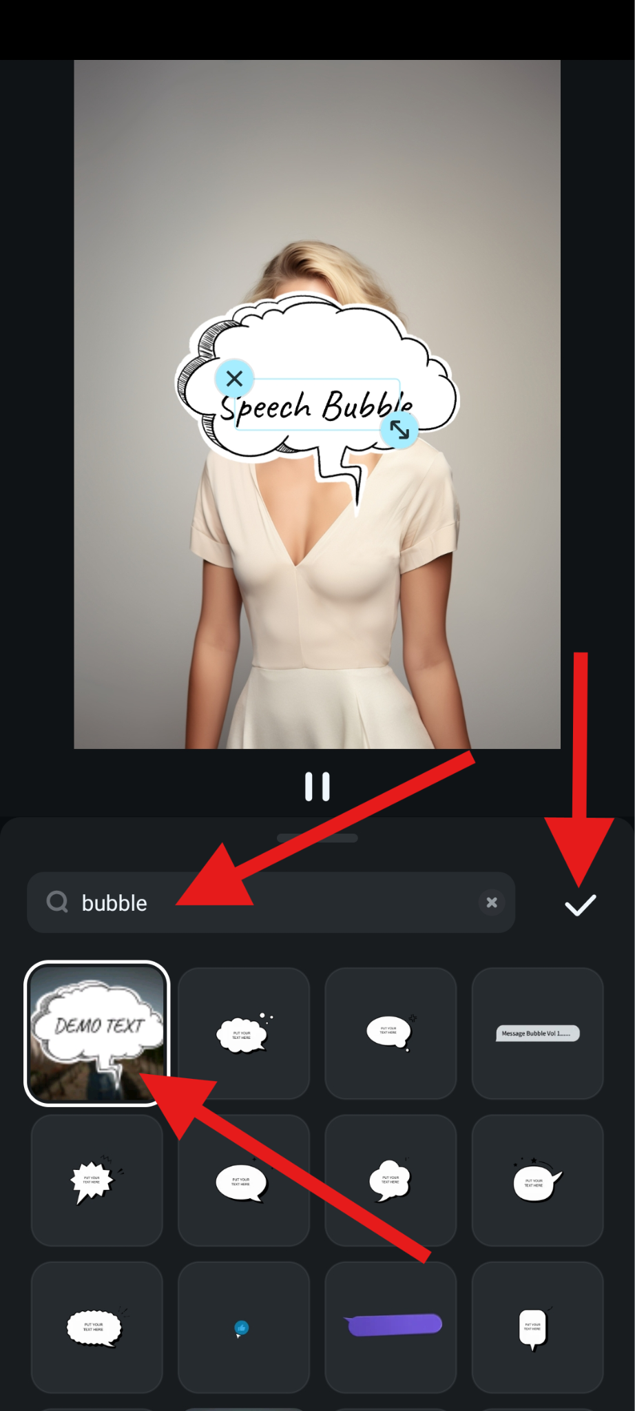 pick speech bubble template filmora mobile