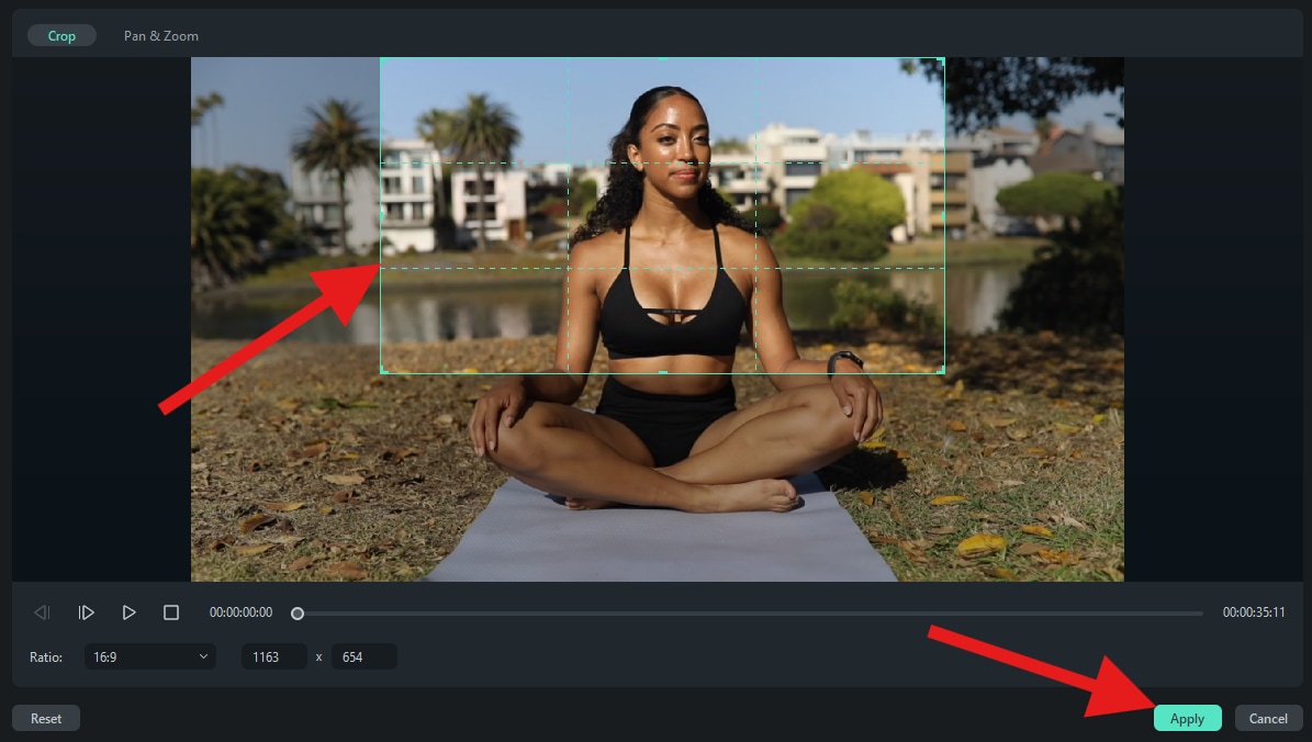 use the crop and zoom feature
