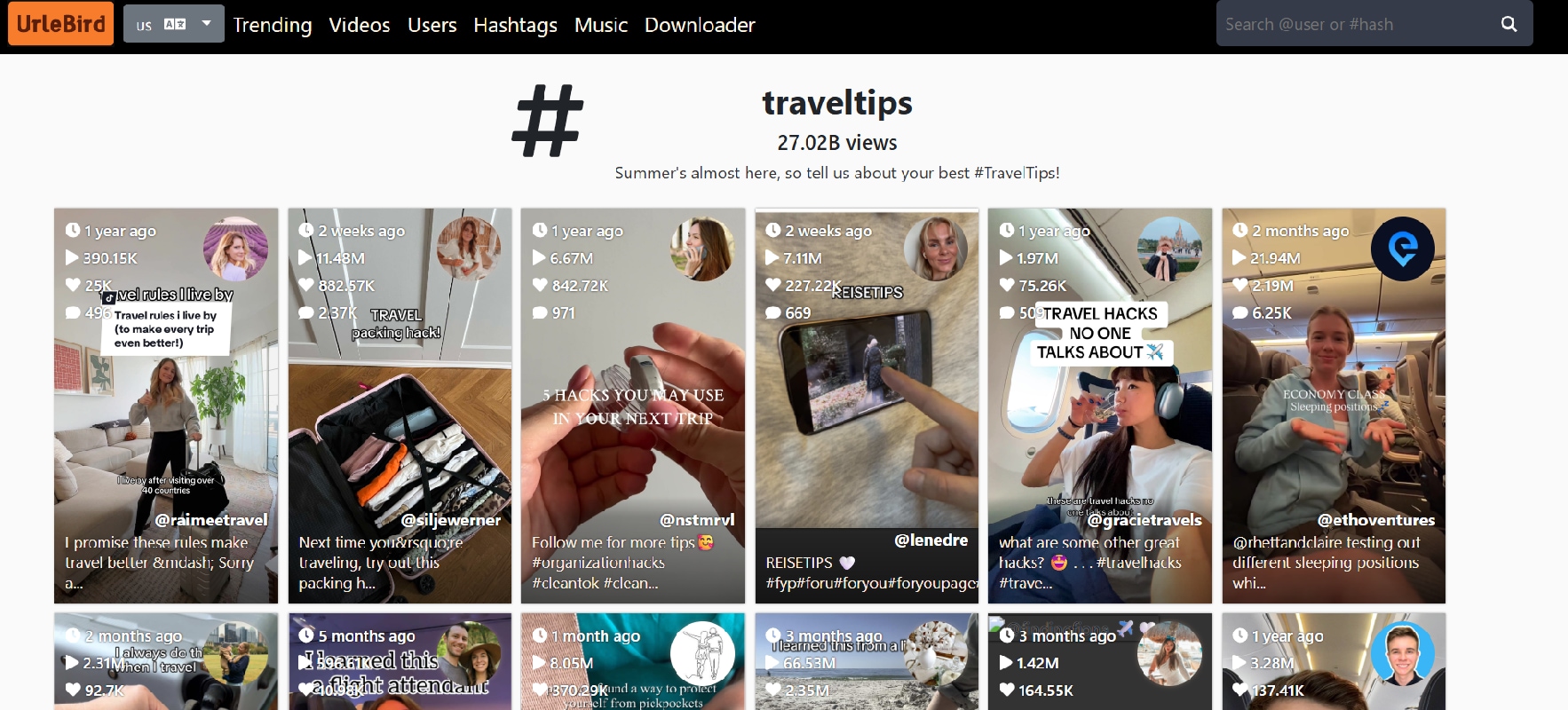 use urlebird third party tiktok viewers
