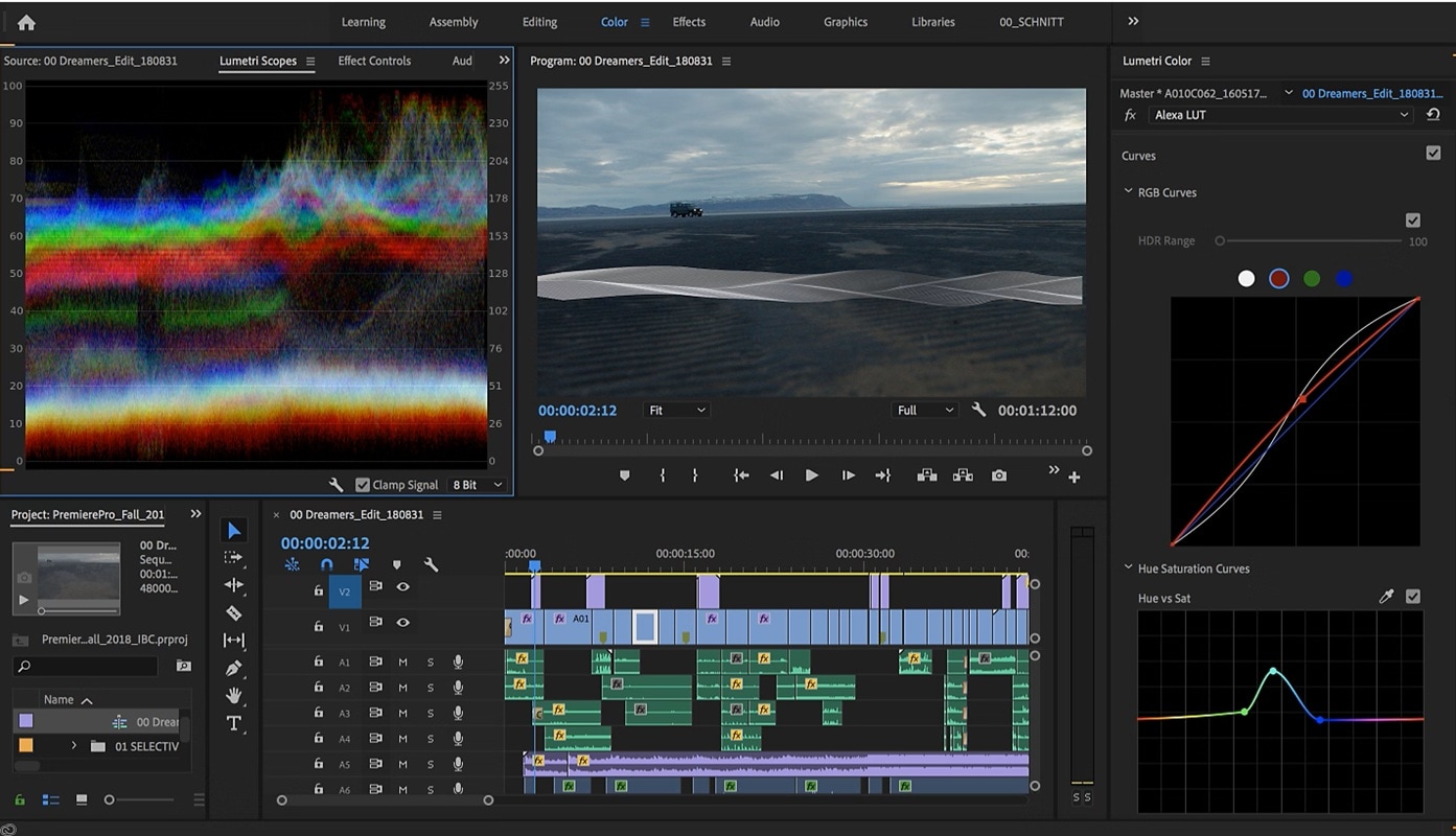 adobe premiere color grading