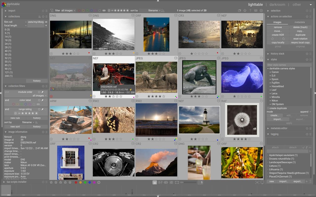 darktable photo editor