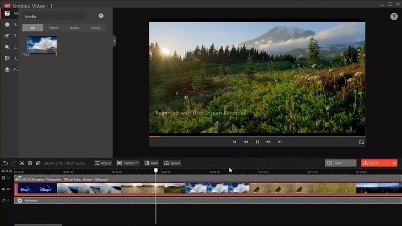itop video editor interface