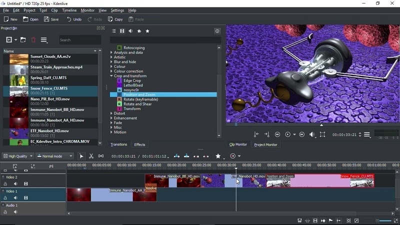 alternative avidemux kdenlive interface