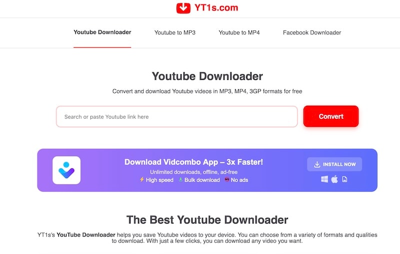 yt1s video downloader
