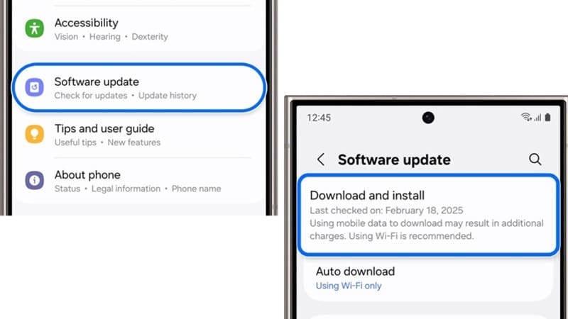 update your android software