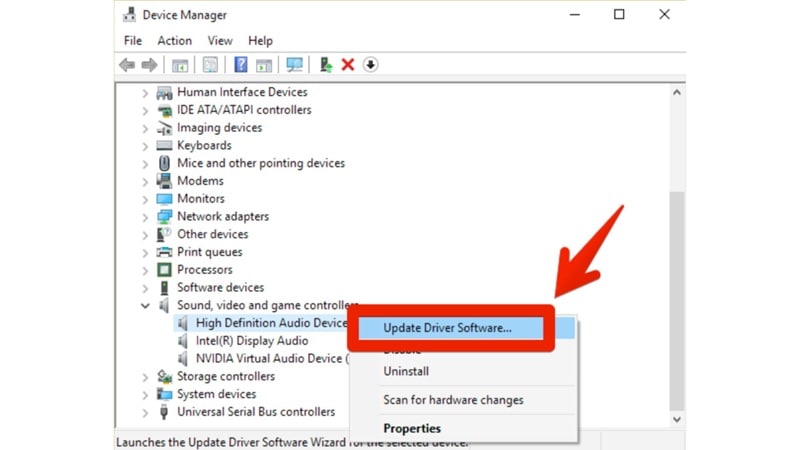 update driver your sound device