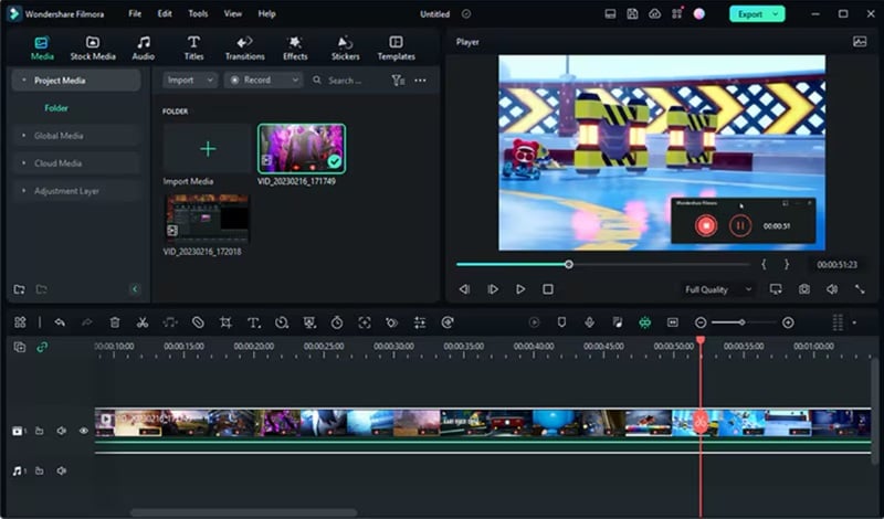 edit your screen recording on filmora