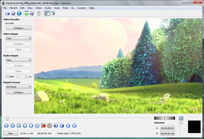 avidemux open source video editor