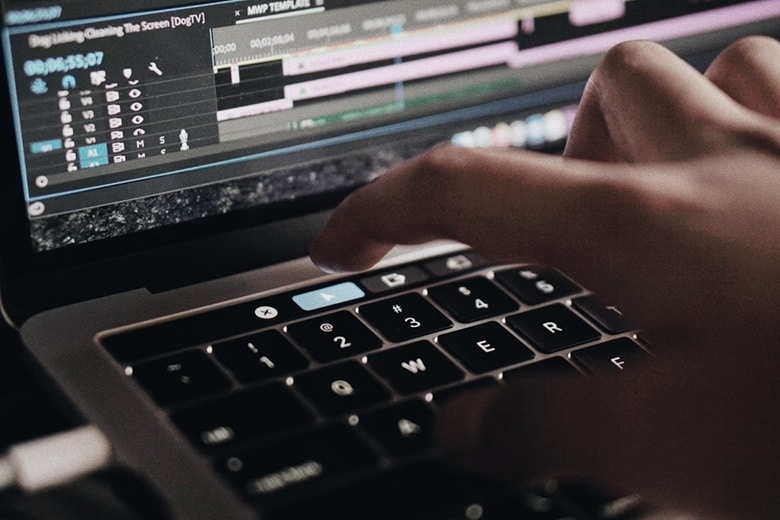 edit video on laptop