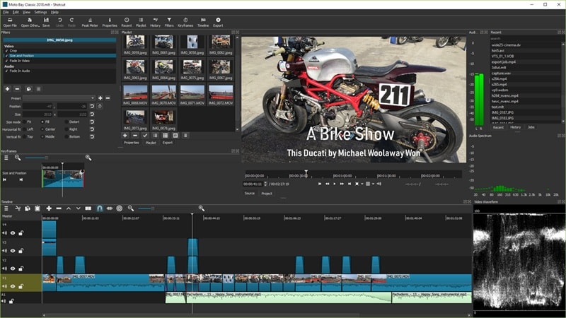 shotcut open source video editor