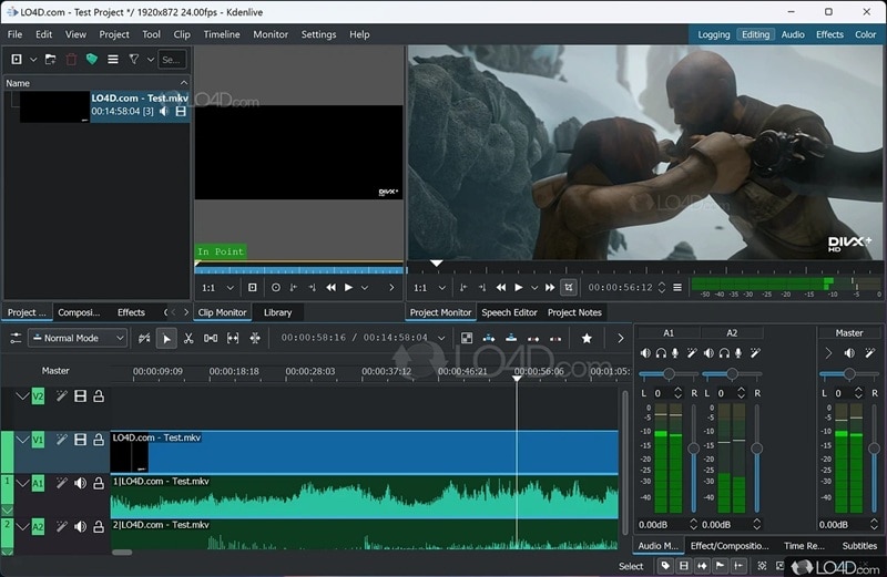 kdenlive open source video editor