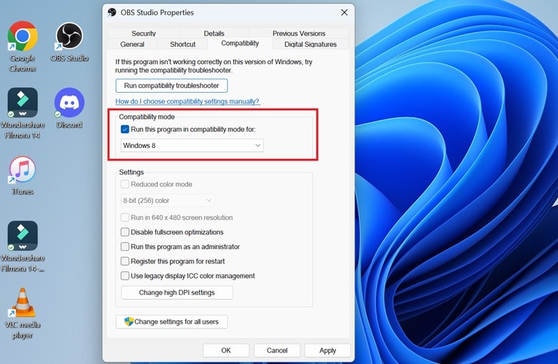 enable compatibility mode