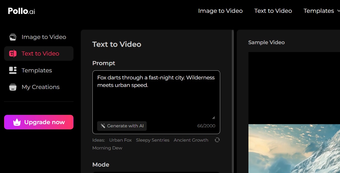 pollo ai text to video
