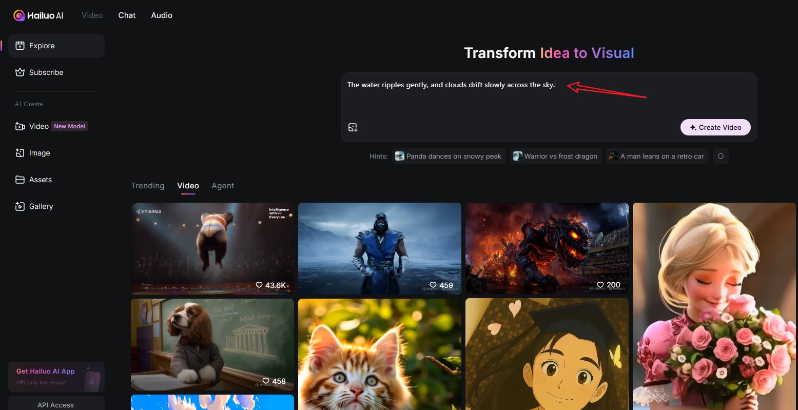 add prompts to hailuo ai image to video generator