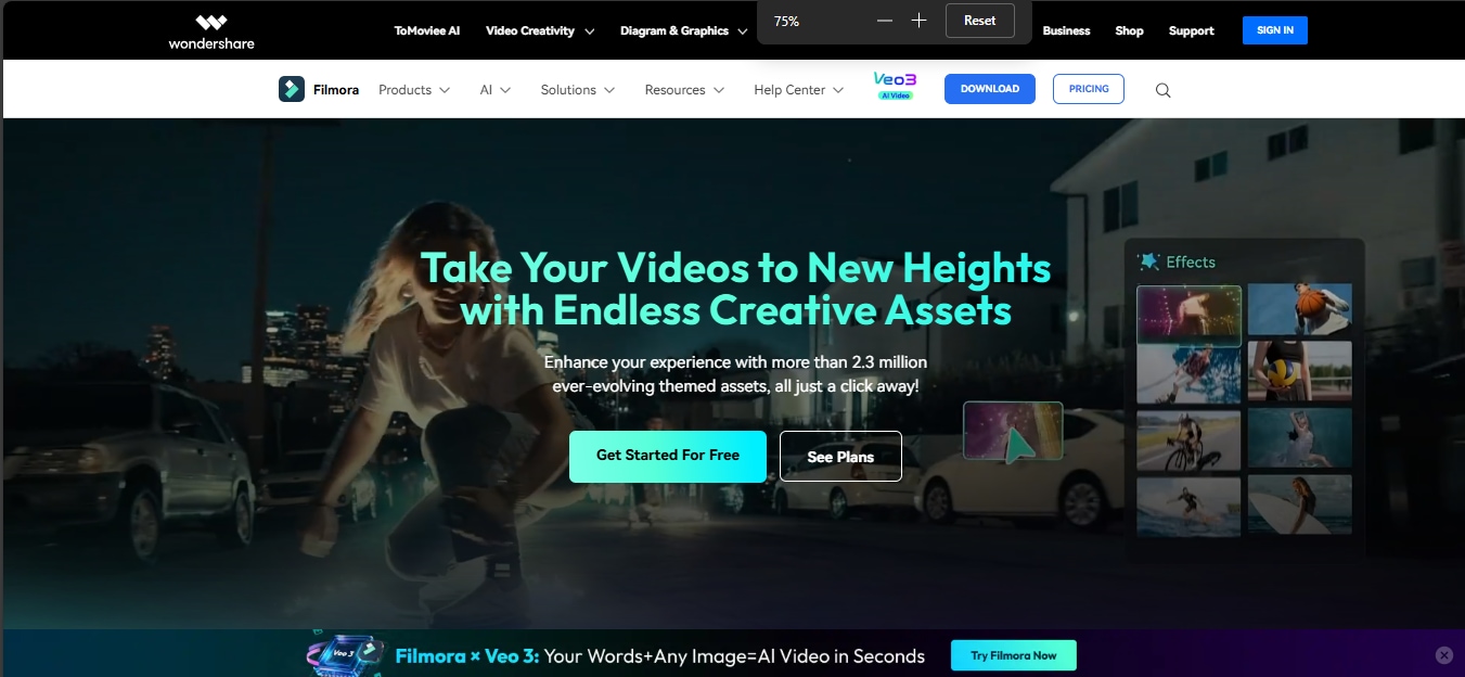 filmora asset center