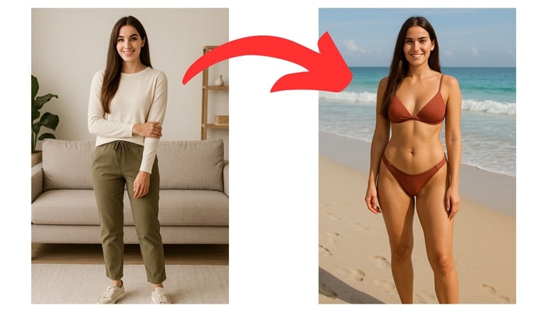 transforming your selfie with bikini generator