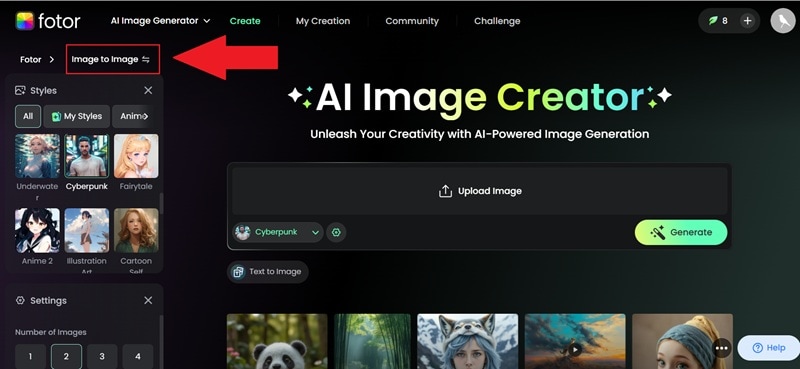 import image on fotor bikini generator