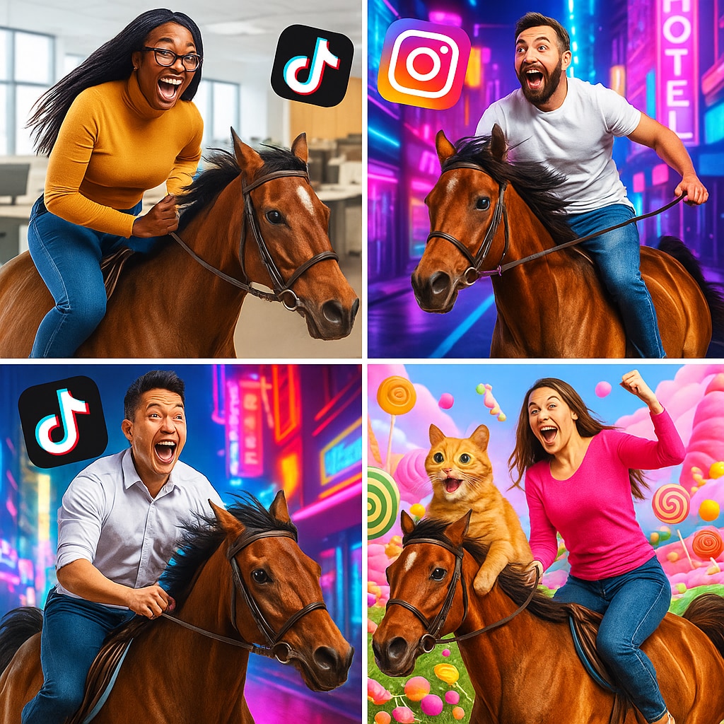 ai horse riding effect cover