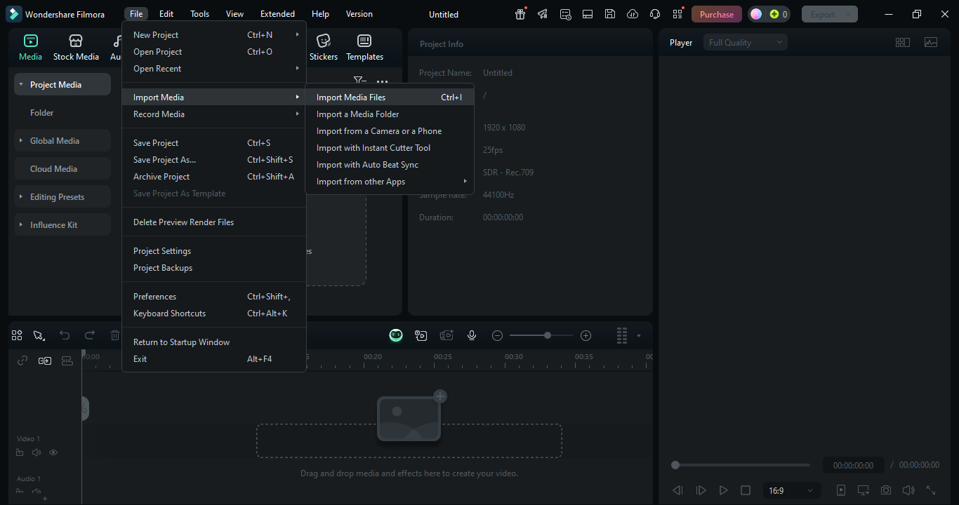 import media files