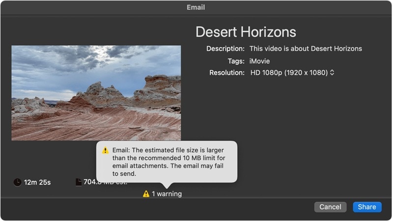 save your project through email