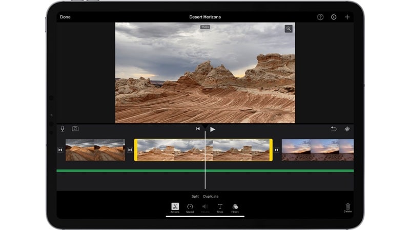 splitting clips in imovie editor