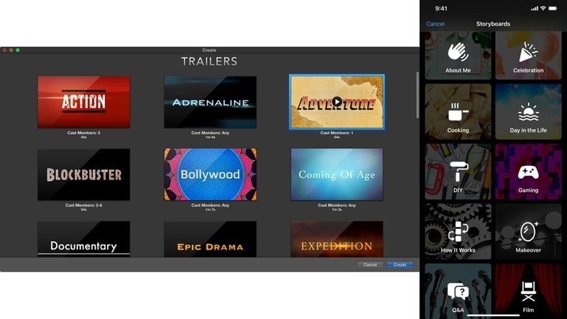imovie trailer templates and storyboards