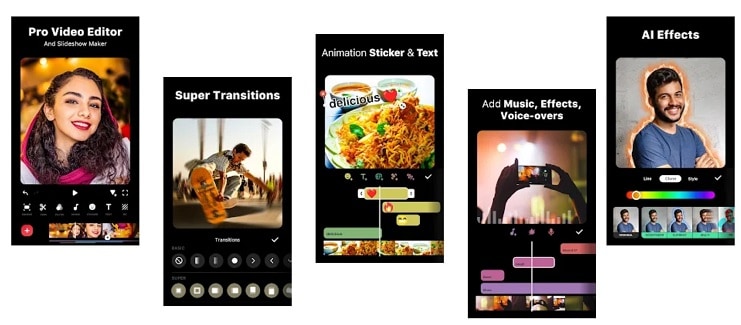 inshot mobile app interface