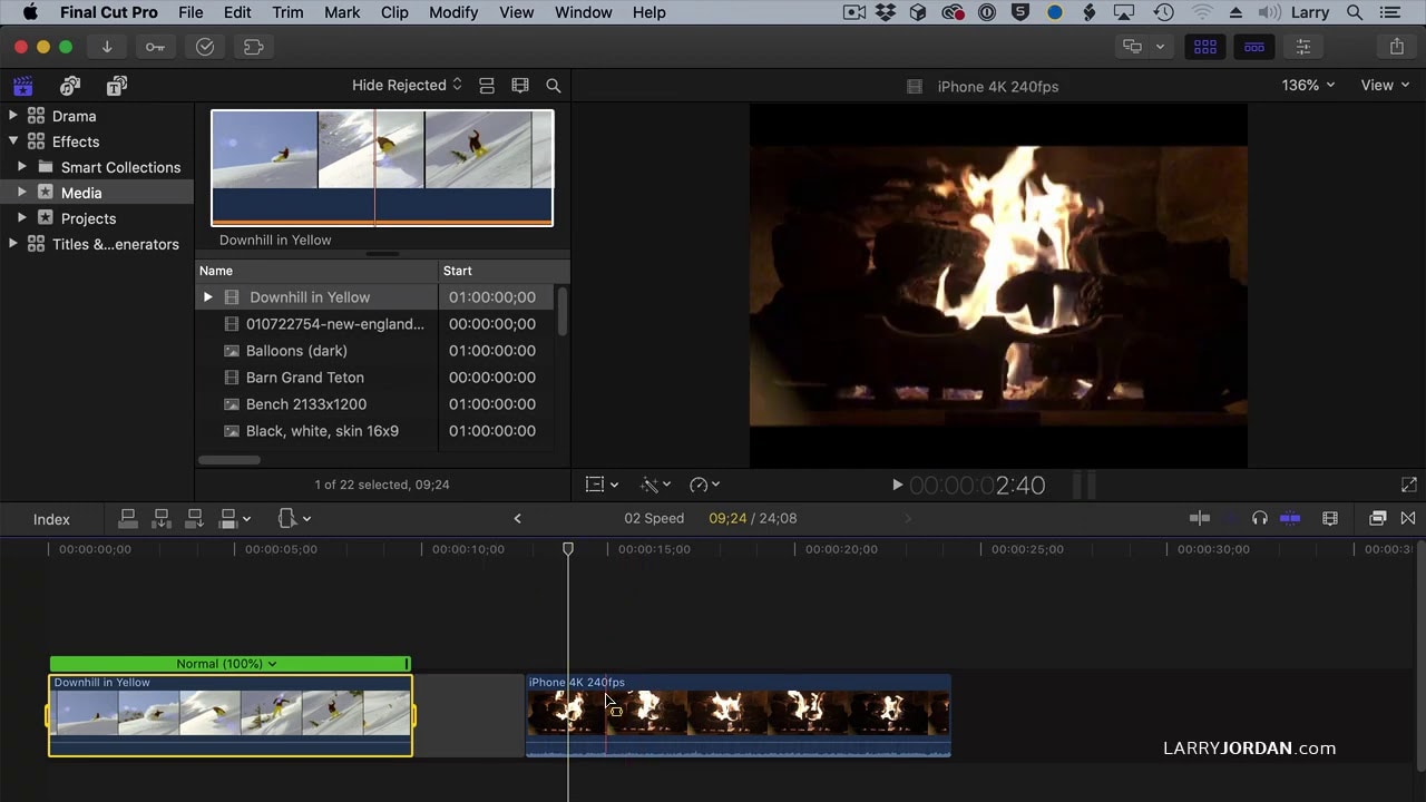 speed control interface final cut pro
