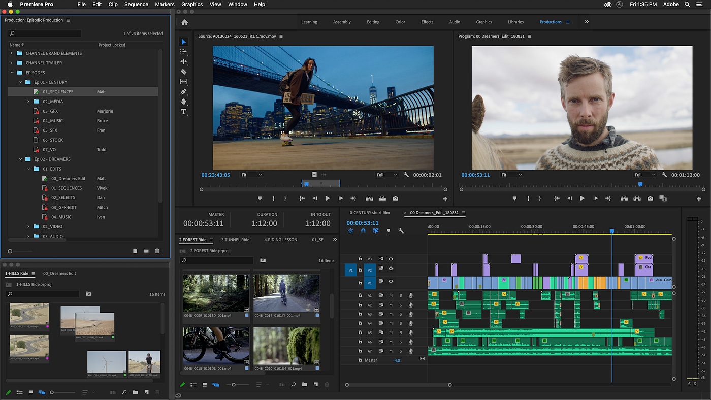 premiere pro non-linear editor