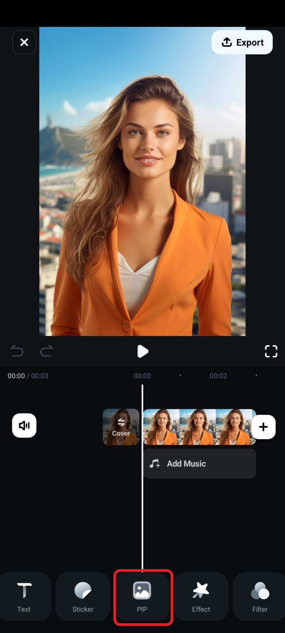 use picture in picture filmora mobile