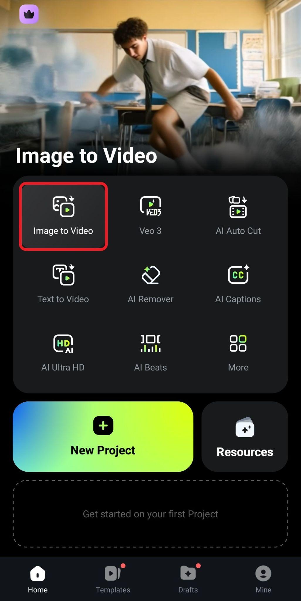 activate image to video filmora mobile