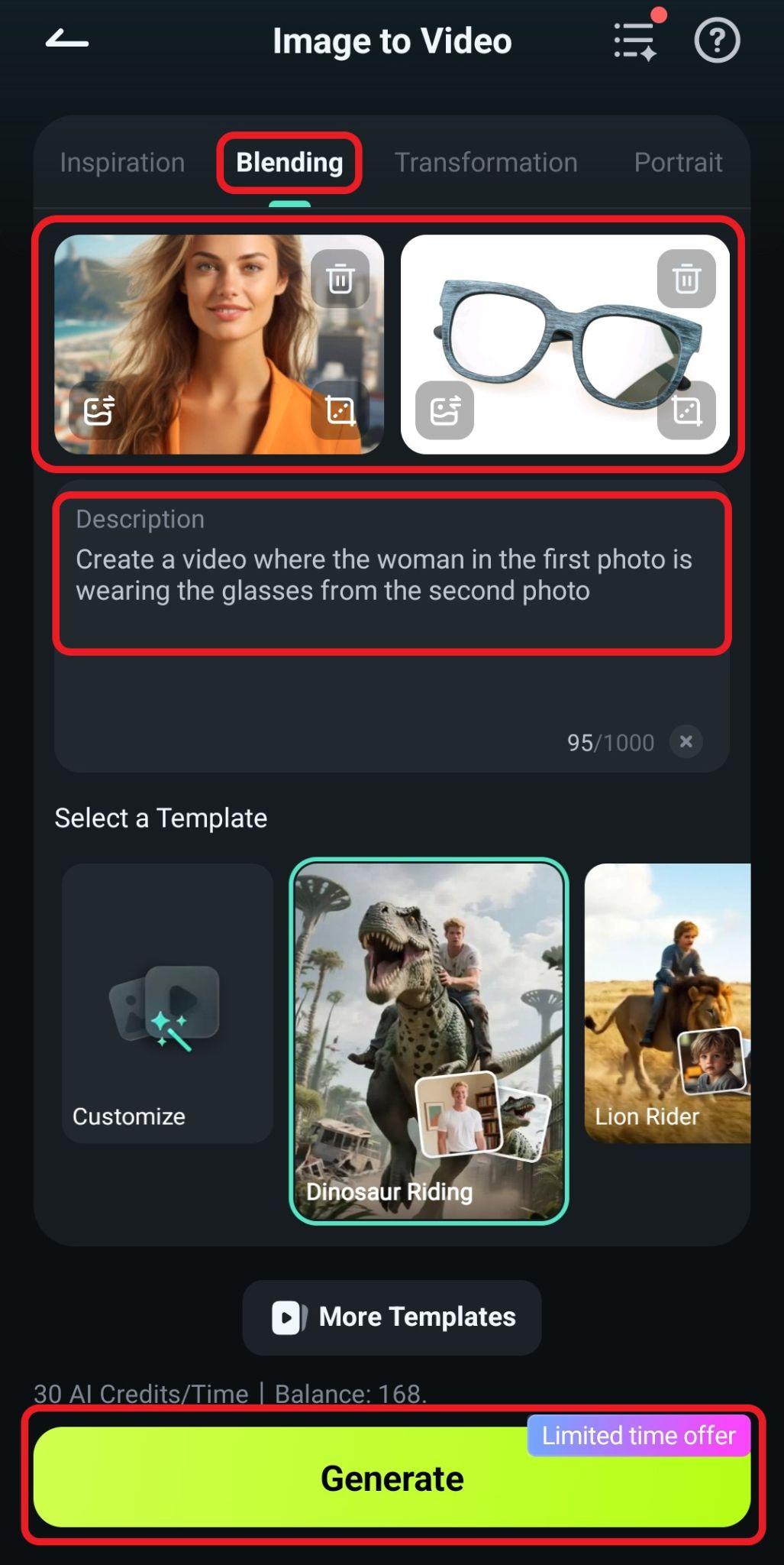 generate image to video filmora mobile